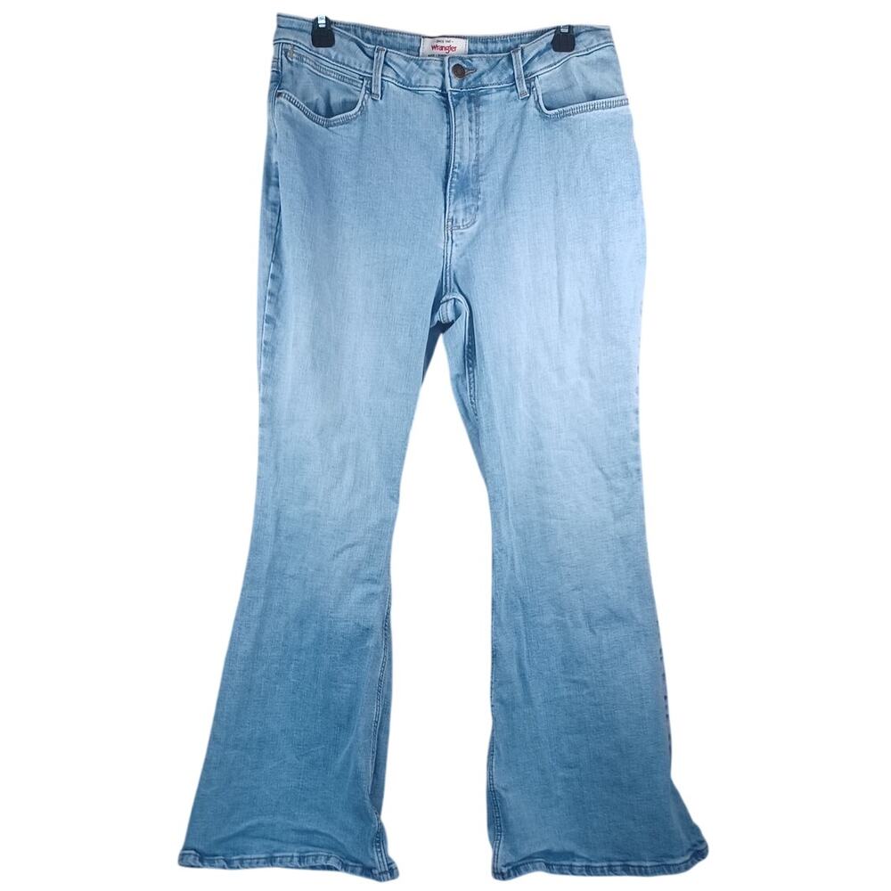 Wrangler Women's High-Rise Fierce Flare Jeans Light Wash Denim 12x30 Retro 70s - Picture 4 of 8